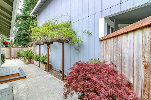 view of patio with a fenced backyard