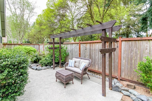 view of patio / terrace with a fenced backyard