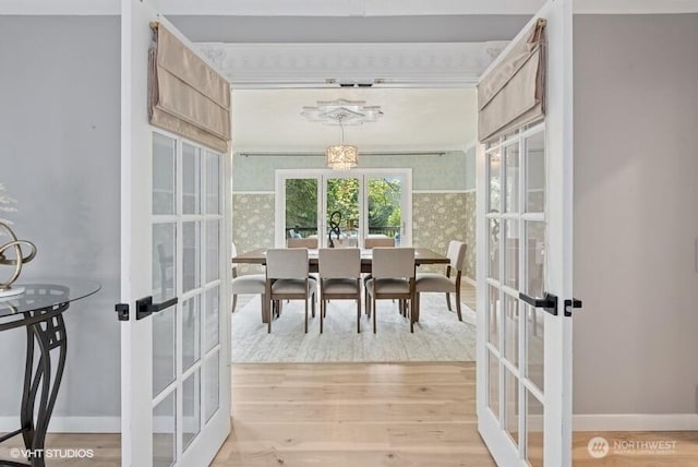 sunroom with french doors