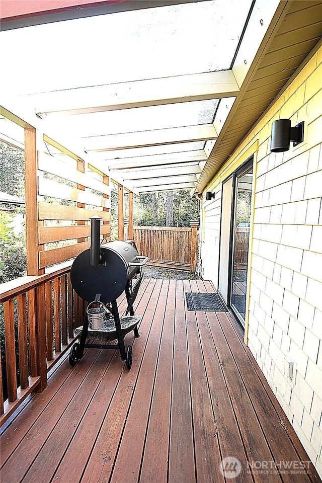 view of wooden terrace