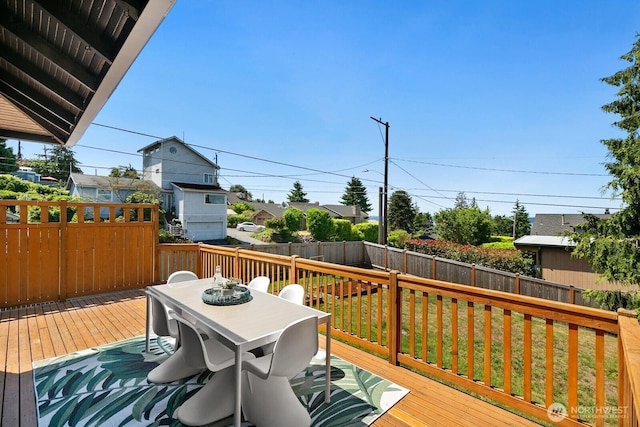 6357 37th Ave SW, Seattle, WA 98126 - deck with outdoor dining area