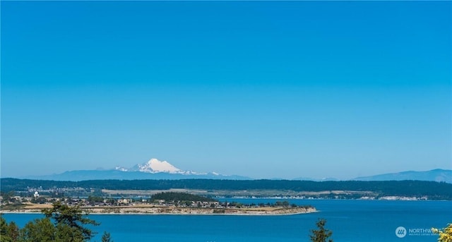 water view with a mountain view