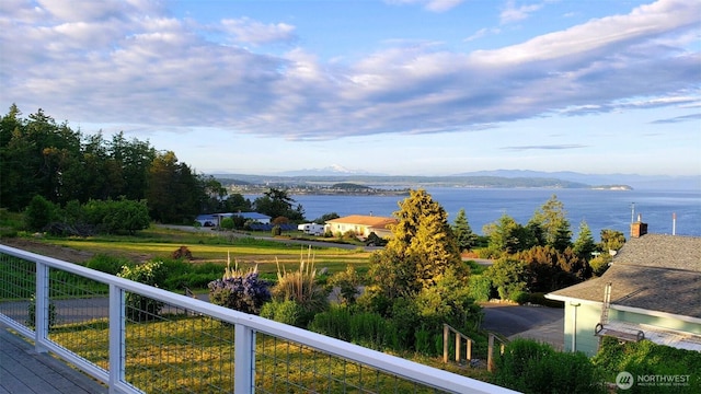 property view of water with a mountain view