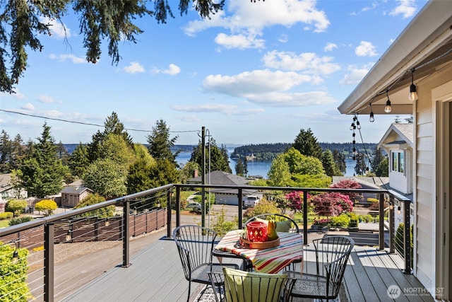 2716 58th Street Ct NW, Gig Harbor, WA 98335 - wooden deck featuring a water view