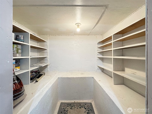 view of storage area