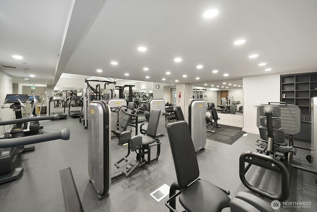 10610 NE 9th Pl Unit G403, Bellevue, WA 98004 - workout area featuring recessed lighting