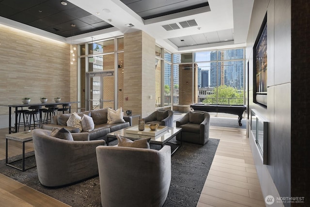 10610 NE 9th Pl Unit G403, Bellevue, WA 98004 - building lobby with a towering ceiling and expansive windows