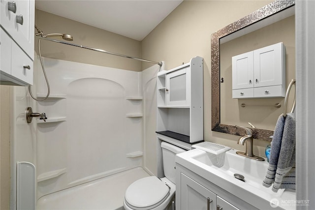 3315 N 35th St, Tacoma, WA 98407 - bathroom with vanity, toilet, and a stall shower