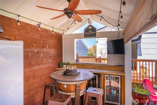 3315 N 35th St, Tacoma, WA 98407 - exterior space with a ceiling fan and beverage cooler