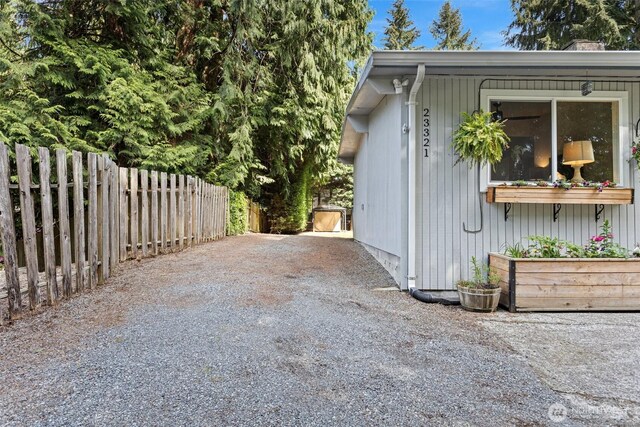 exterior space with fence