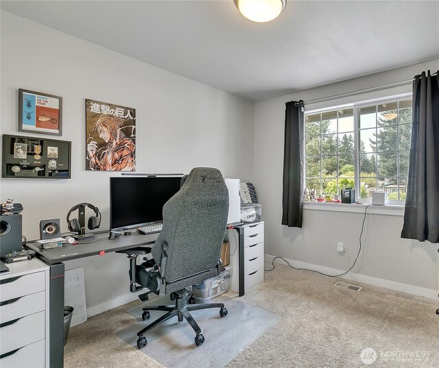 1300 Rhododendron Ct NE, Olympia, WA 98516 - carpeted office featuring baseboards
