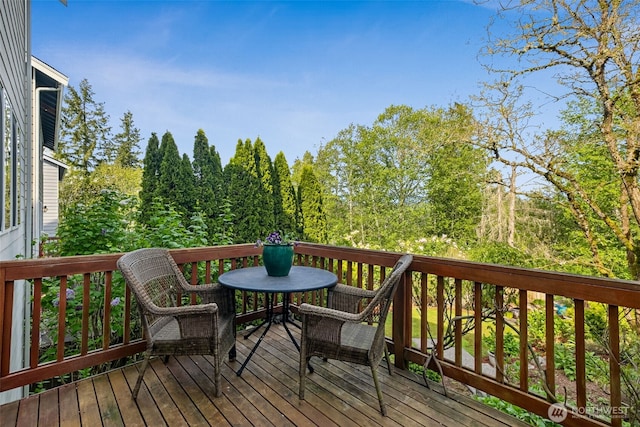view of wooden terrace