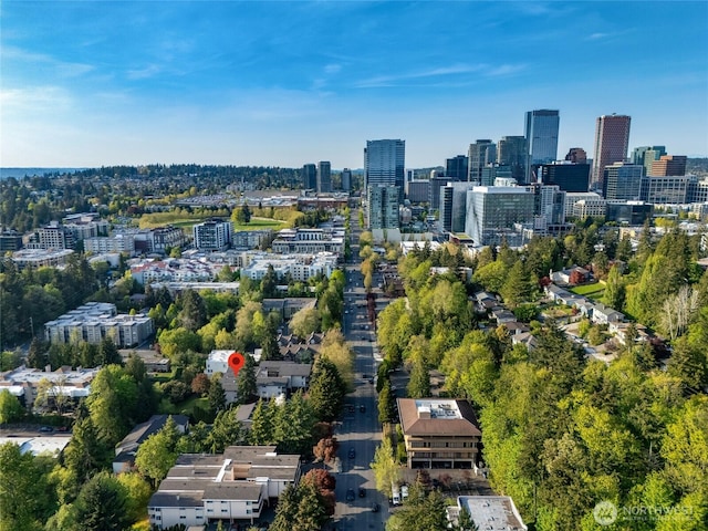 321 Bellevue Way SE Unit 401, Bellevue, WA 98004 - birds eye view of property with a view of city