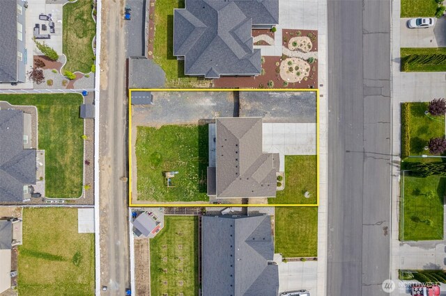 drone / aerial view featuring a residential view