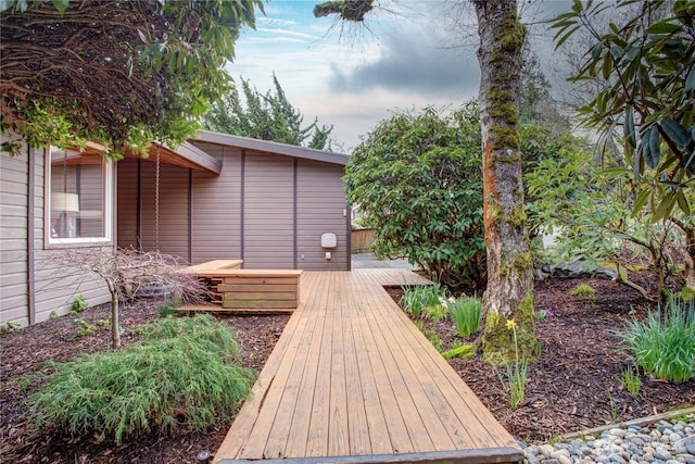 view of wooden deck