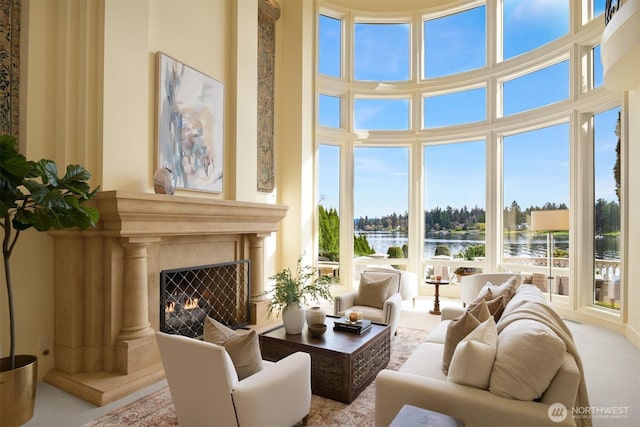 3602 Evergreen Point Rd, Medina, WA 98039 - interior space with a water view