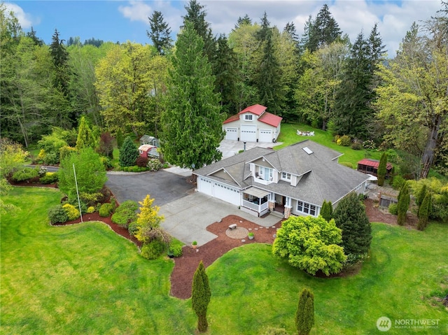 26217 137th Street Ct E, Buckley, WA 98321 - aerial view with a wooded view