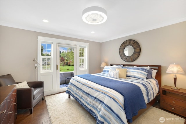 26217 137th Street Ct E, Buckley, WA 98321 - bedroom featuring crown molding, recessed lighting, and wood finished floors