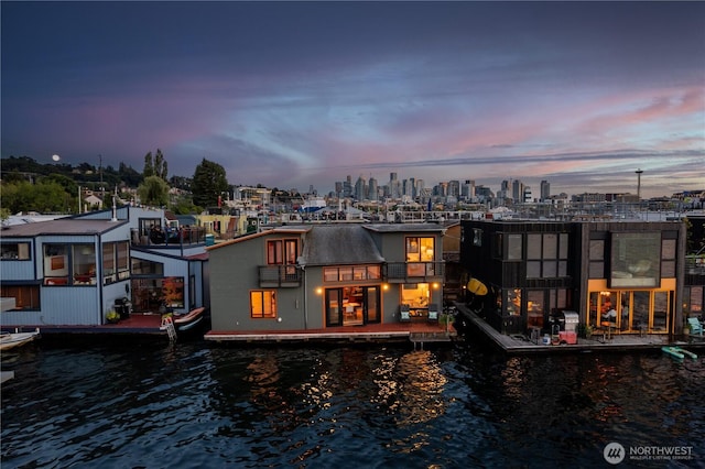 2235 Fairview Ave E Unit 12, Seattle, WA 98102 - rear view of house with a water view and a view of skyline