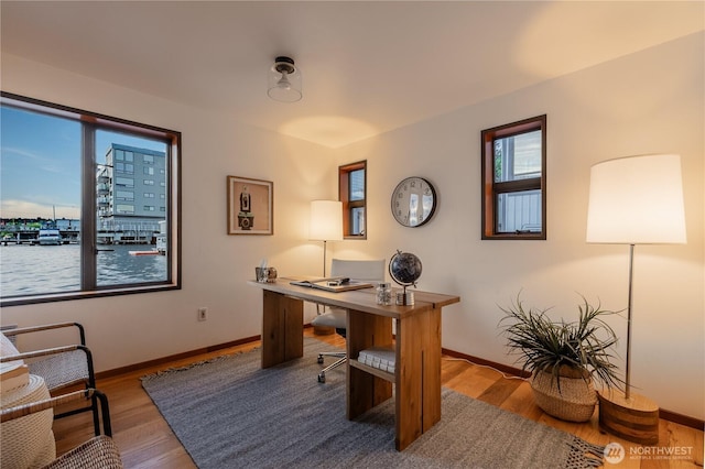 2235 Fairview Ave E Unit 12, Seattle, WA 98102 - home office with baseboards and wood finished floors