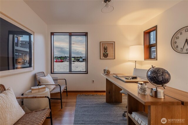 2235 Fairview Ave E Unit 12, Seattle, WA 98102 - office area featuring wood finished floors and baseboards