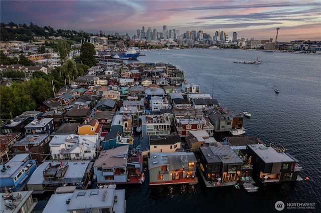 2235 Fairview Ave E Unit 12, Seattle, WA 98102 - drone / aerial view of a large body of water and city skyline