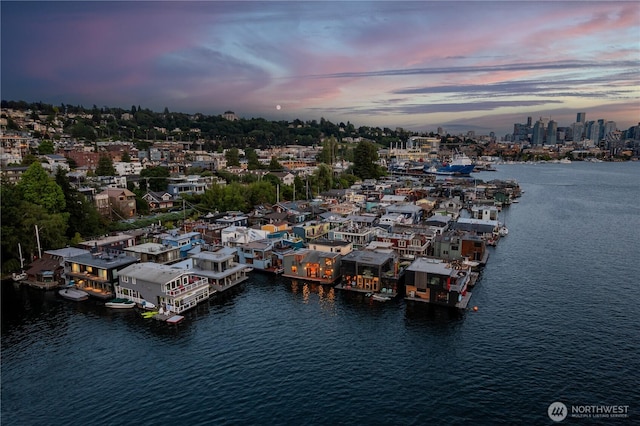 2235 Fairview Ave E Unit 12, Seattle, WA 98102 - aerial view at dusk of a water view