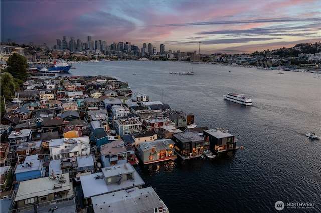 2235 Fairview Ave E Unit 12, Seattle, WA 98102 - drone / aerial view of a large body of water and city skyline