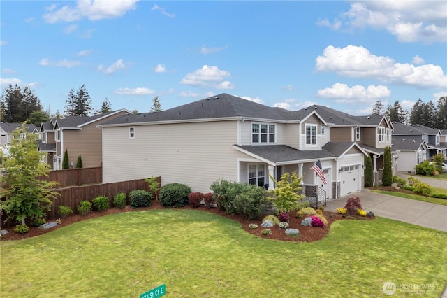 view of property exterior featuring driveway and a residential view