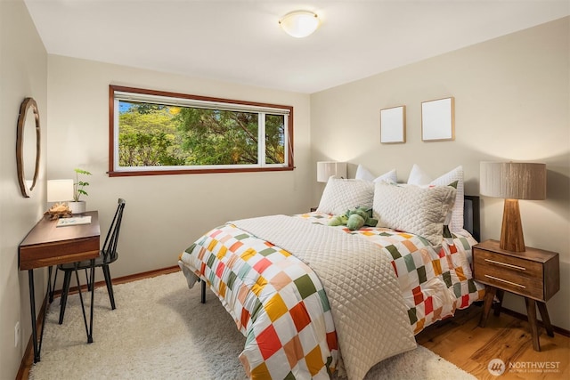 bedroom with baseboards