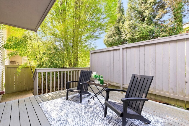 view of wooden terrace