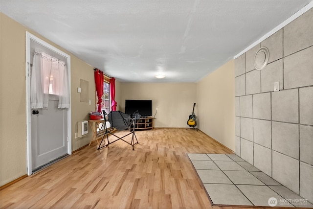 living area featuring wood finished floors