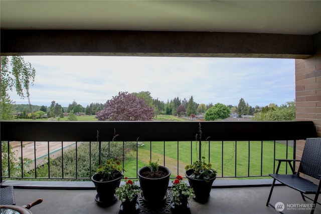 view of balcony