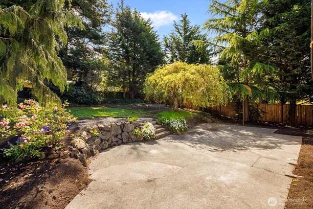 view of patio with fence