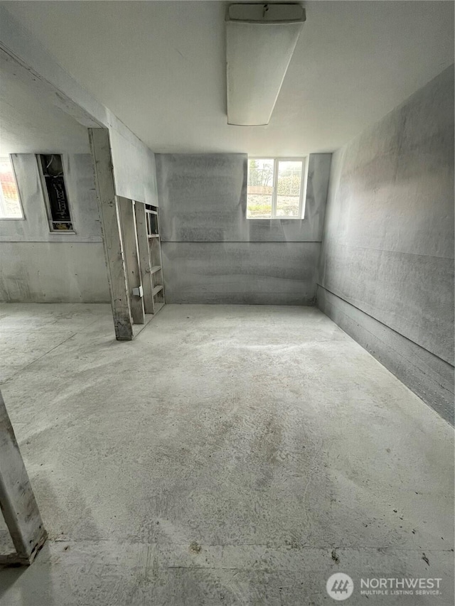 basement featuring a healthy amount of sunlight