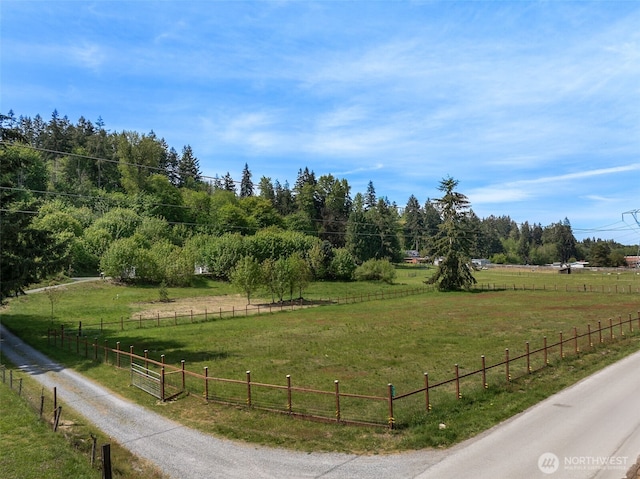 view of home's community with a rural view