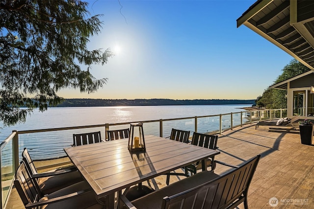 13967 SW 248th St, Vashon, WA 98070 - dock area with a deck with water view and outdoor dining space
