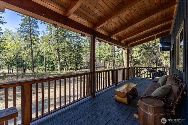 225C Lost River Rd, Mazama, WA 98833 - view of wooden terrace