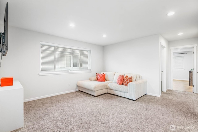 1824 E Fairbanks St, Tacoma, WA 98404 - carpeted living room featuring recessed lighting and baseboards