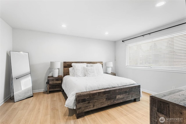 1824 E Fairbanks St, Tacoma, WA 98404 - bedroom featuring light wood-style floors, baseboards, and recessed lighting