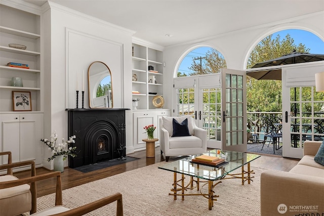 interior space featuring french doors