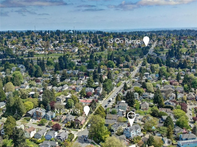 7854 Stroud Ave N, Seattle, WA 98103 - drone / aerial view featuring a residential view