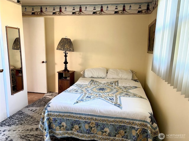 view of tiled bedroom