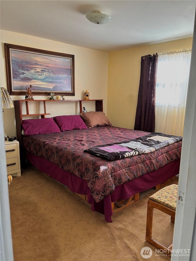 view of carpeted bedroom