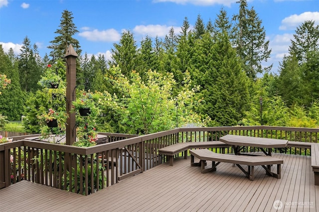 view of wooden deck