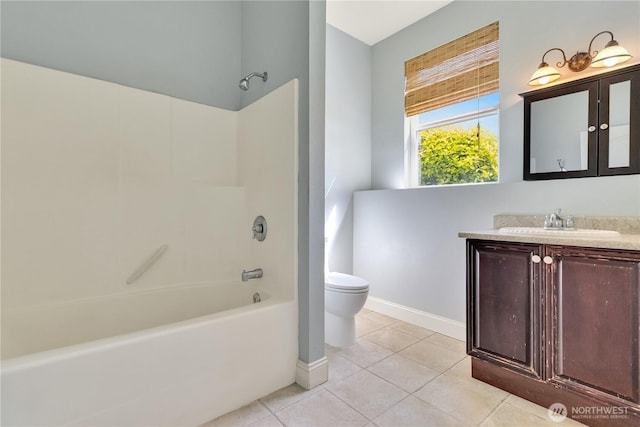 10910 48th Street Ct E, Edgewood, WA 98372 - full bathroom featuring tile patterned floors, vanity, and bathing tub / shower combination