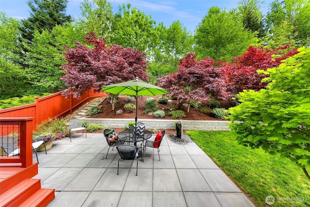 view of patio / terrace with outdoor dining space