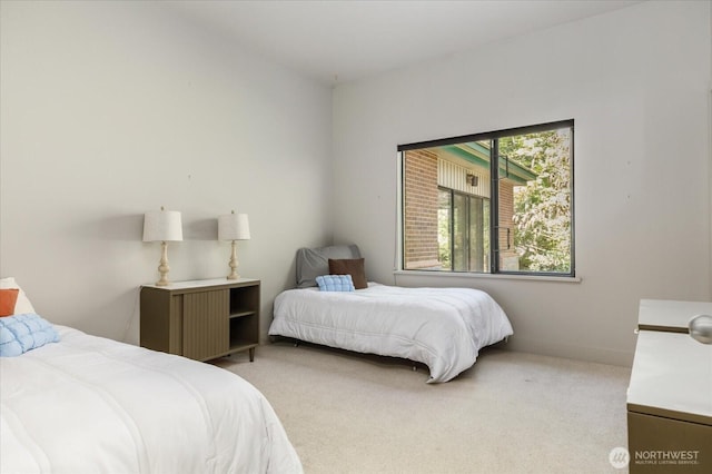 bedroom featuring carpet flooring