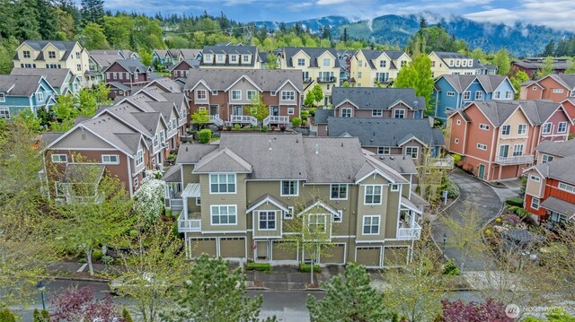 aerial view featuring a residential view