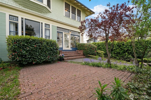 view of patio featuring entry steps